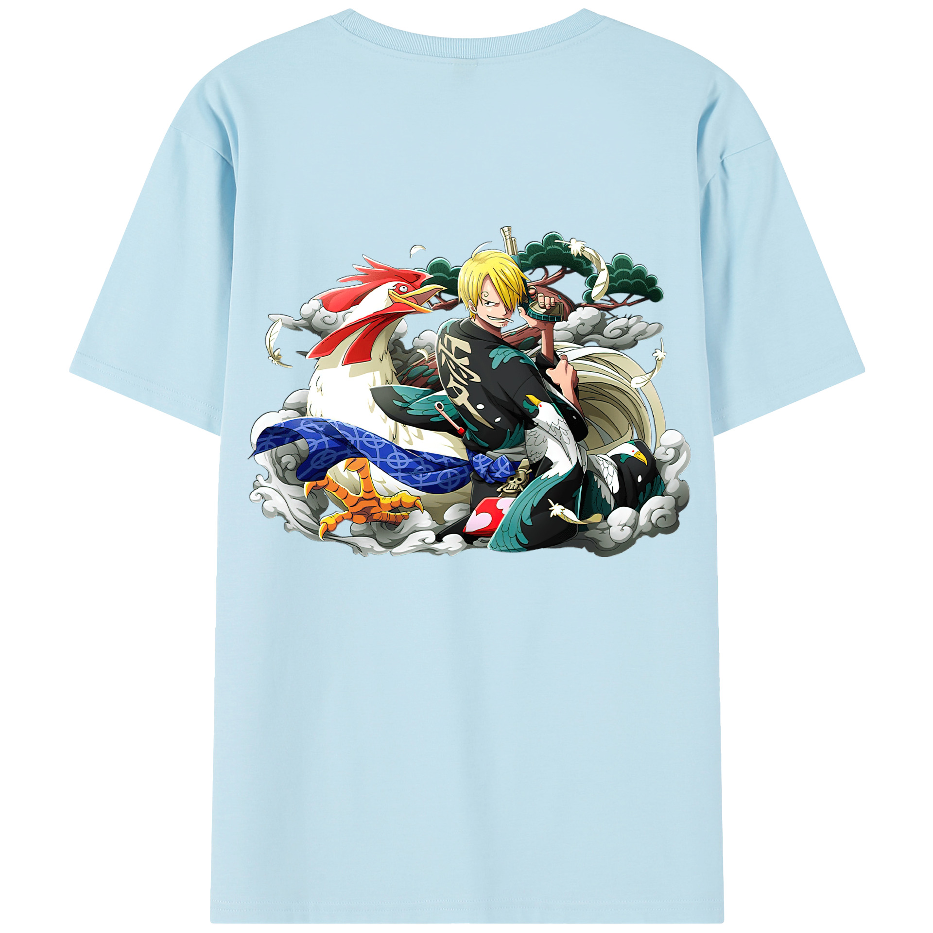 ワンピース サンジ ONE PIECE Sanji 綿100％半袖Tシャツ（背面プリント）